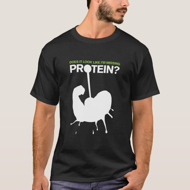 Camiseta Olha como eu estou faltando a proteína? (Frente)