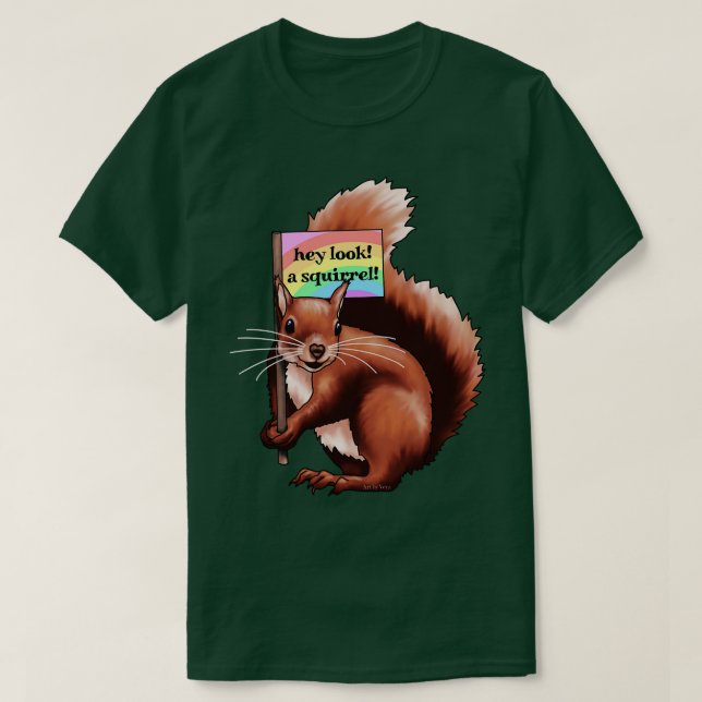 Camiseta Olha Um Esquilo (Frente do Design)