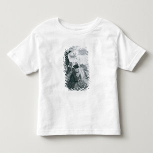 Camiseta Olhando a luta na ilustração do monte de depósi