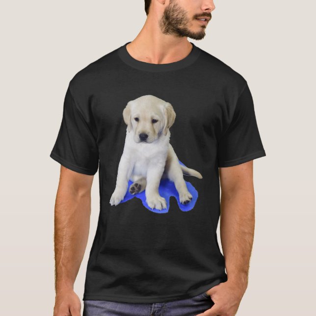 Camiseta Olhando para o Labrador Puppy (Frente)
