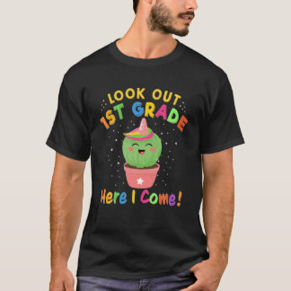 Camiseta Olhar 1Rua Engraçado Cactus Unicorn Primeiro Dia S