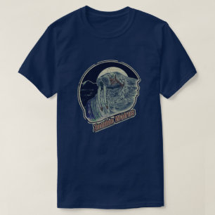 Camiseta Olhar afligido Original-Retro da morsa do zombi