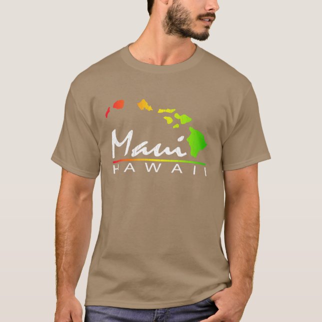 Camiseta Olhar Angustiado Ilhas Havaianas Maui (Frente)