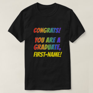 Camiseta Olhar "CONGRATS do arco-íris do divertimento! VOC