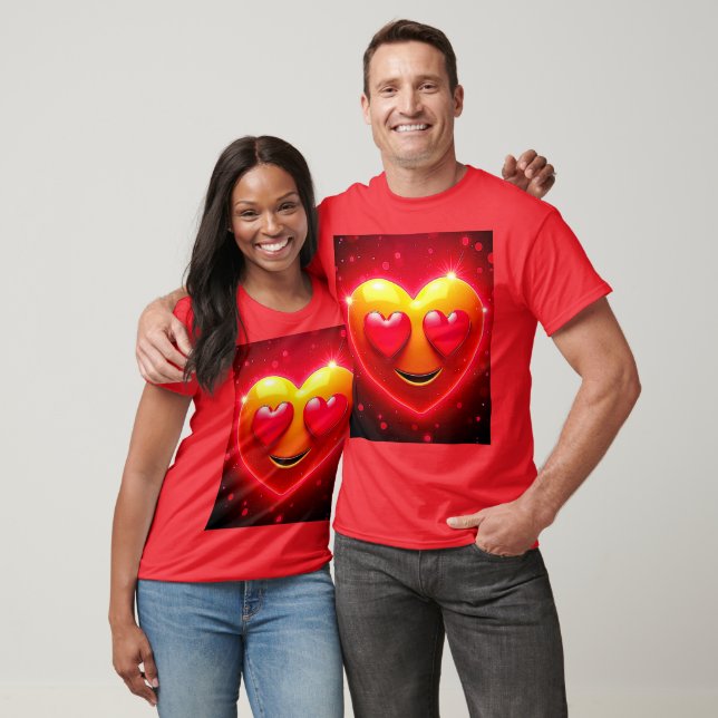 Camiseta Olhar de Coração Radiante Emoção (Unissex)