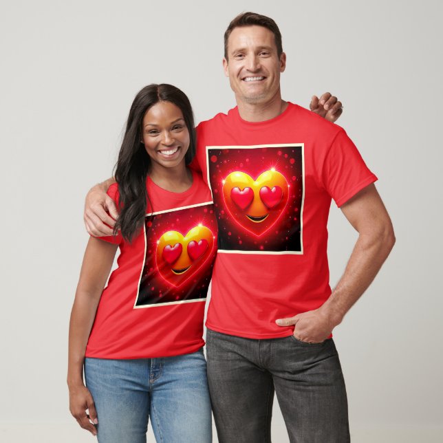 Camiseta Olhar de Coração Radiante Emoção (Unissex)