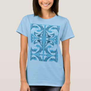 Camiseta Olhar do Mosaico Mediterrâneo Turquesa Aqua Swirli