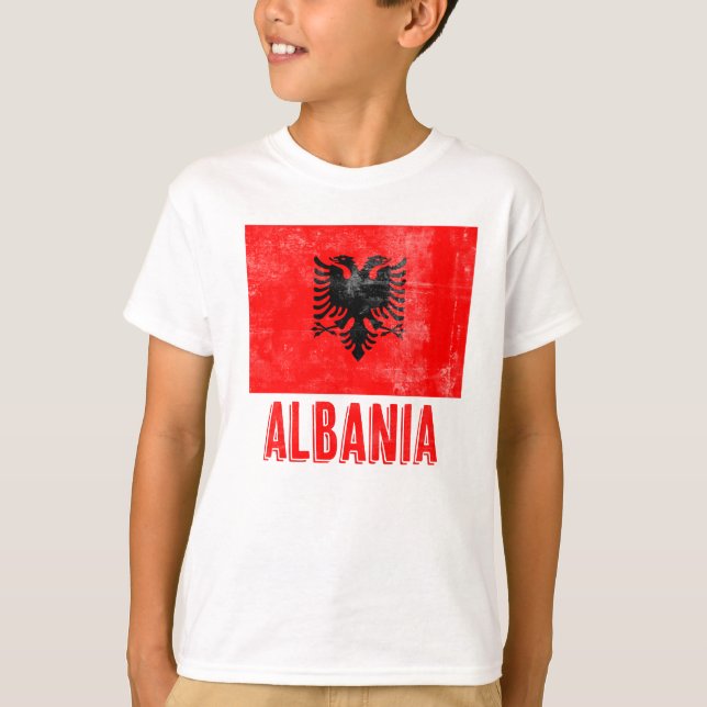 Camiseta Olhar "Grunge" da Albânia (Frente)