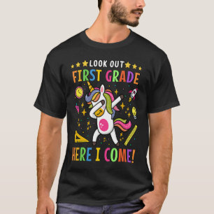 Camiseta Olhar para a rua 1 Aqui Vim Unicorn Dab Girls Fi