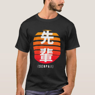 Camiseta Olhar para o Script Kanji de Senpai
