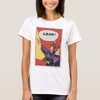 Camiseta OLHE! A Coisa no Céu • Arte de Quadrinhos da Era d