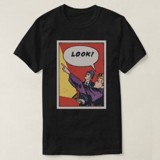 Camiseta OLHE! A Coisa no Céu • Arte de Quadrinhos da Era d