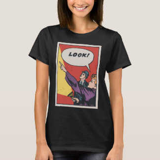Camiseta OLHE! A Coisa no Céu • Arte de Quadrinhos da Era d