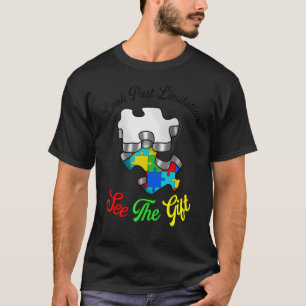 Camiseta Olhe Além Limitação Lutador Peças de Quebra-Cabeça
