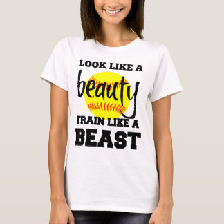 CAMISETA OLHE COMO UM TREM DA BELEZA DO SOFTBALL COMO UM