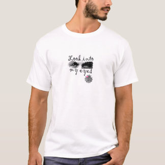 Camiseta Olhe em meus olhos - formas aumentadas da