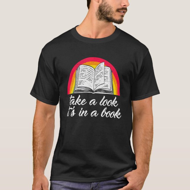 Camiseta Olhe, está em um Livro 1 (Frente)