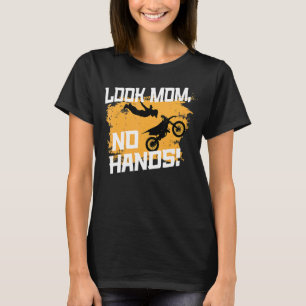 Camiseta Olhe Mãe Sem Mãos Sujando Meninos Bicicleta De Cam