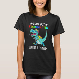 Camiseta Olhe O Jardim De Infância Aqui Eu Vim Dinossauro