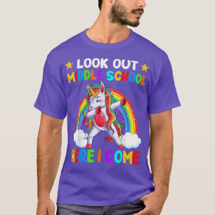 Camiseta Olhe Para A Escola Média Aqui Eu Vim Dabbing Unico