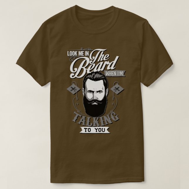 Camiseta Olhe para a minha barba (Frente do Design)