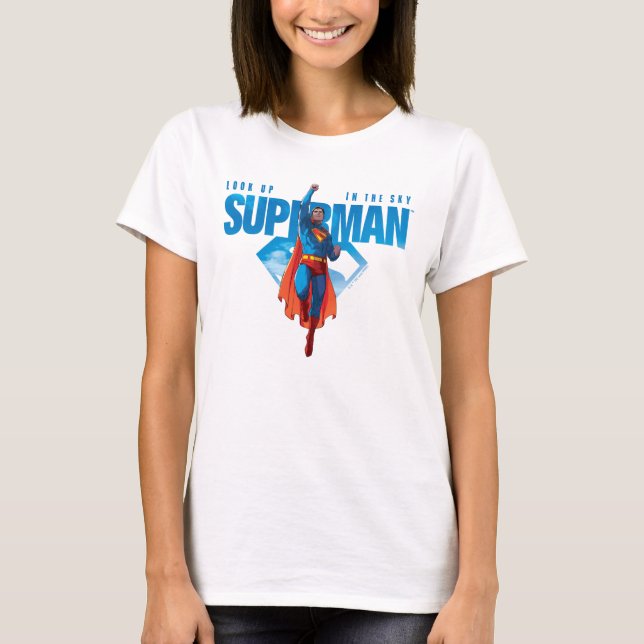 Camiseta Olhe para cima É o Super-Homem (Frente)