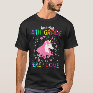 Camiseta Olhe para o 4º ano aqui eu venho do Unicórnio no 1
