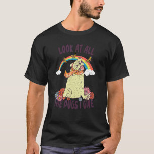 Camiseta Olhe todos os Pugs que dou o Fluxo da Borboleta do