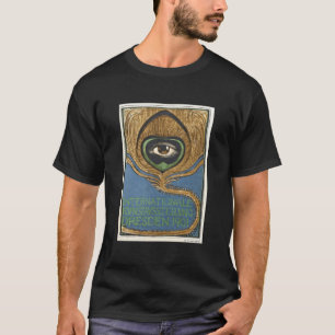 Camiseta Olho 1901 da pena do pavão de Nouveau da arte do