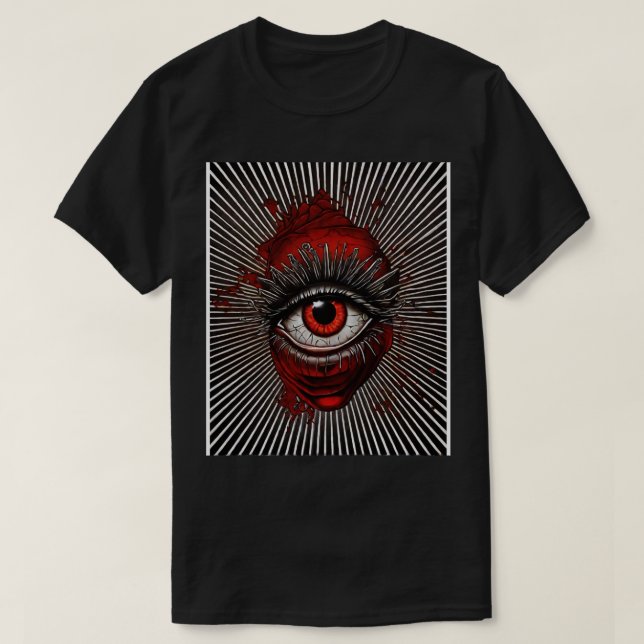 Camiseta olho assustador (Frente do Design)