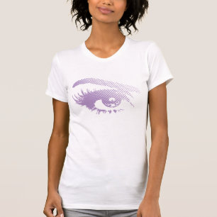 Camiseta Olho bonito à moda do roxo Reticulação-Violeta 