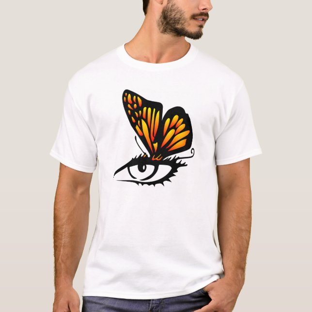 Camiseta Olho branco da borboleta (Frente)