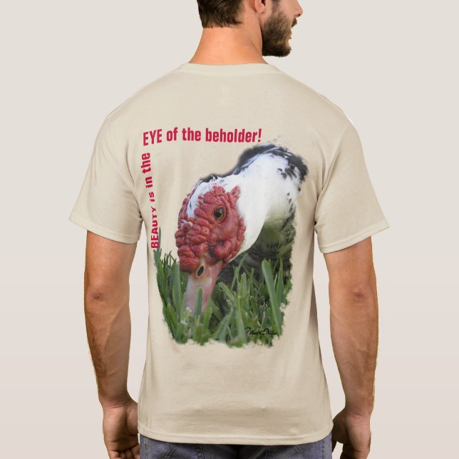 Camiseta Olho da Fotografia de Fechamento do Pato (Verso)