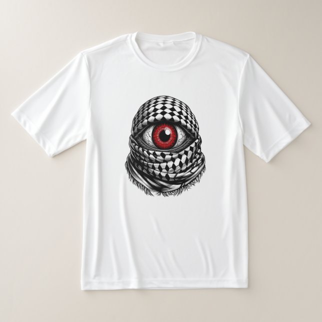 Camiseta olho da palestina zangado (Postura )