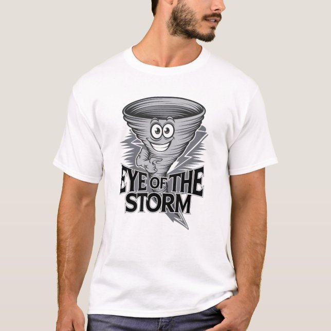 Camiseta Olho Da Tempestade Engraçado Tornado (Frente)