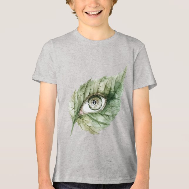 Camiseta Olho de Goblin de Folha Verde   (Frente)