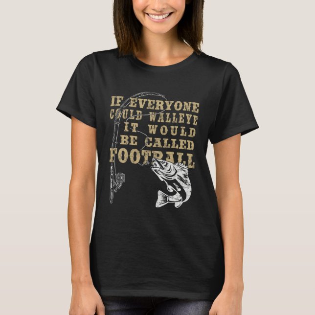Camiseta olho-de-parede chamado futebol  pesca de olho-de-p (Frente)