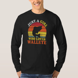 Camiseta Olho-de-pescada Antigo Só Uma Garota Que Ama Olho-