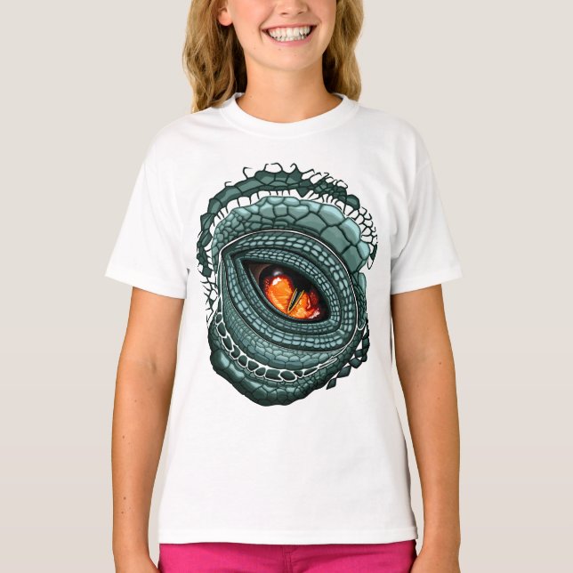 Camiseta Olho de Predador Réptil Primitivo (Frente)