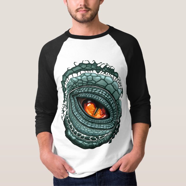 Camiseta Olho de Predador Réptil Primitivo (Frente)
