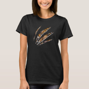 Camiseta Olho de Tigre Para Homens Mulheres Garra Animal Ti