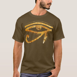 Camiseta Olho Dourado de RA Hieróglifo Egípcio