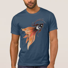 Camiseta Olho Dourado Peixe Fantasia Surrealista Arte Origi