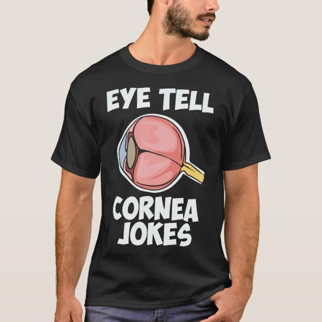 Camiseta Olho Optometria Córnea Piadas Médico (Frente)