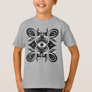 Camiseta Olho Ornamental - Estilo de Tatuagem Botânica Weir