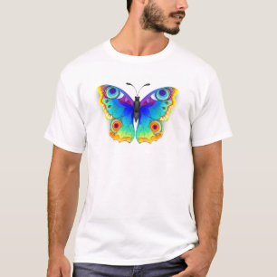 Camiseta Olho Peacock da Borboleta Arco-Íris