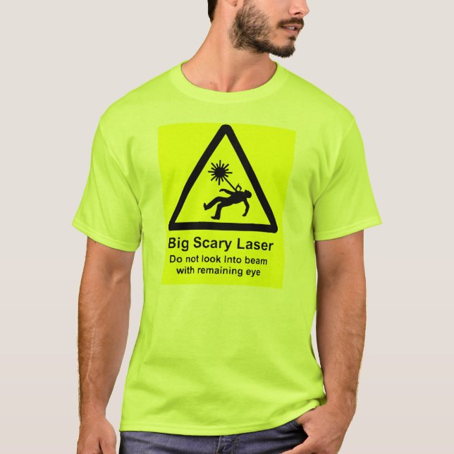 Camiseta Olho restante do olhar Laser-Don't assustador (Frente)
