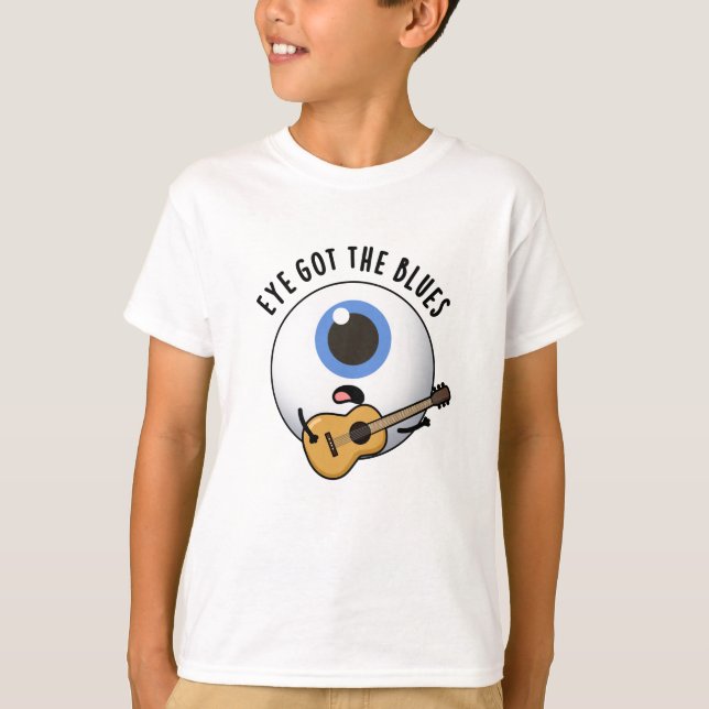 Camiseta Olho Tem O Blues Engraçado Toque De Música De Olho (Frente)