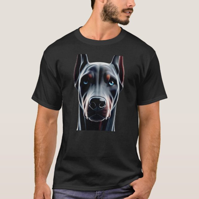 Camiseta Olhos Azuis Doberman (Frente)