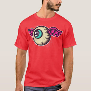 Camiseta Olhos Com Tatuagem De Asas